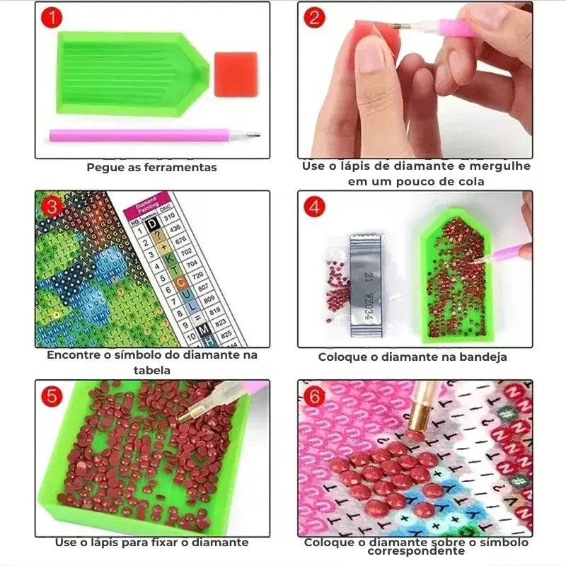 Kit de Pintura Diamante Religiosa - Virgem Maria
