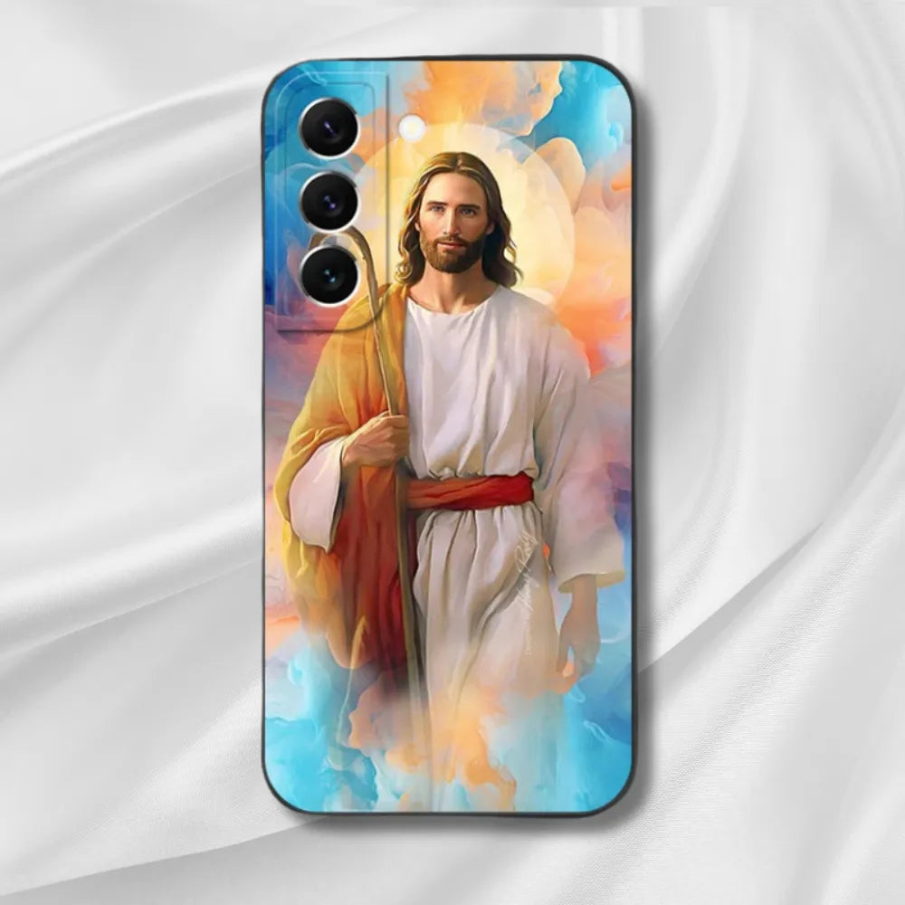 Capa de Celular com Jesus para Samsung Galaxy A55, A35, A25, A15, A05, A05S, M54, M34, M14