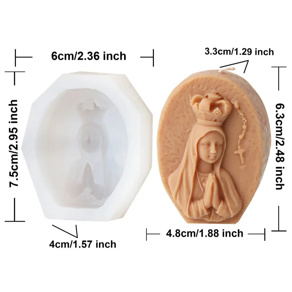 Molde de Silicone para Pequenas Velas Religiosas - Sagrada Família