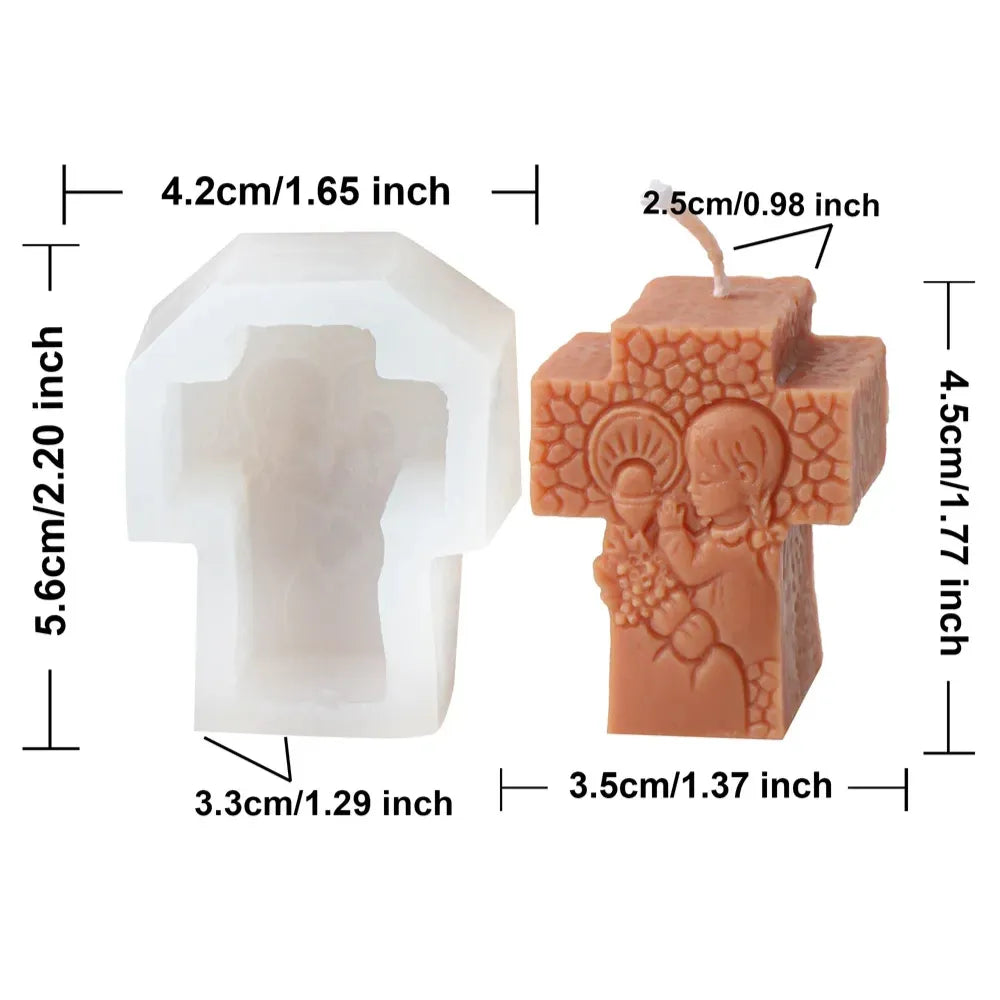Molde de Silicone para Pequenas Velas Religiosas - Sagrada Família