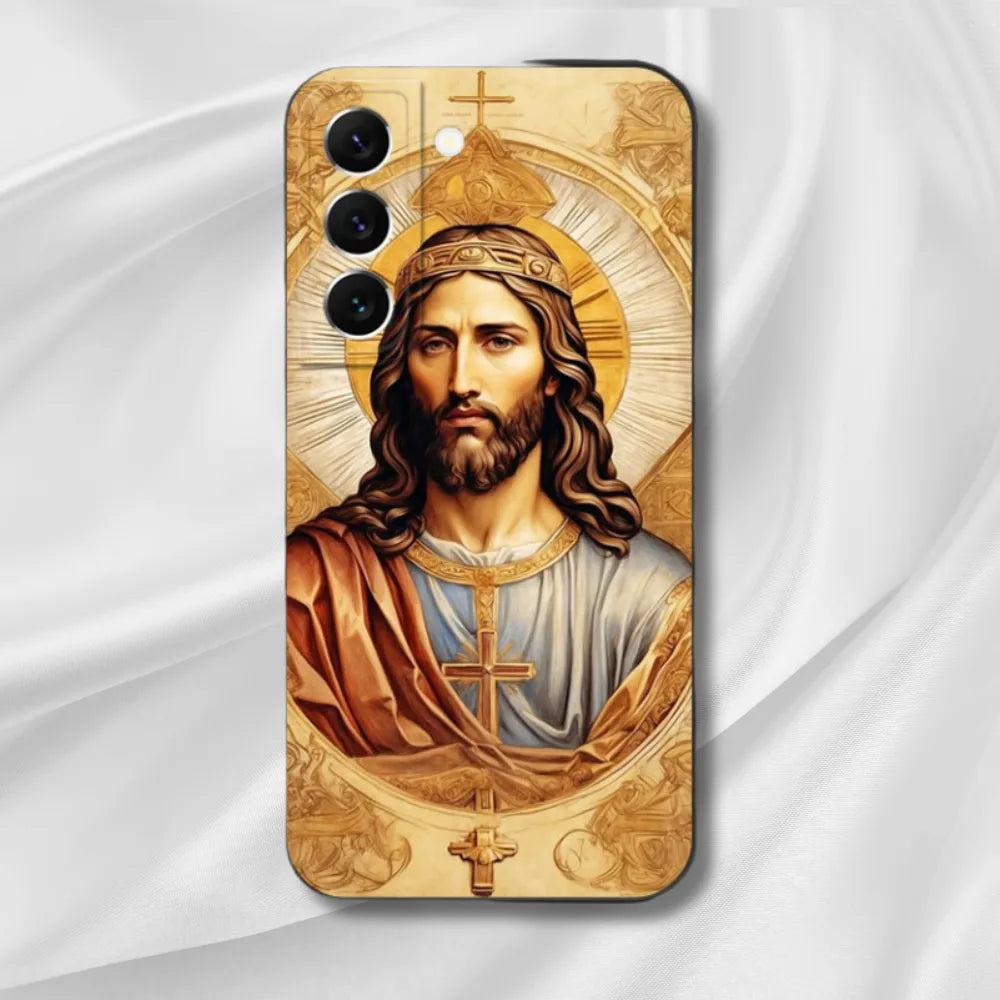 Capa de Celular com Jesus para Samsung Galaxy A55, A35, A25, A15, A05, A05S, M54, M34, M14