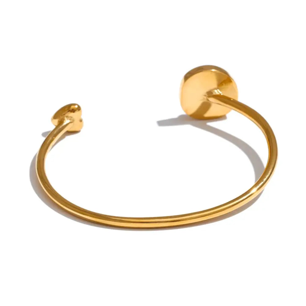 Pulseira Feminina Anjo da Guarda Banhada a Ouro 18K