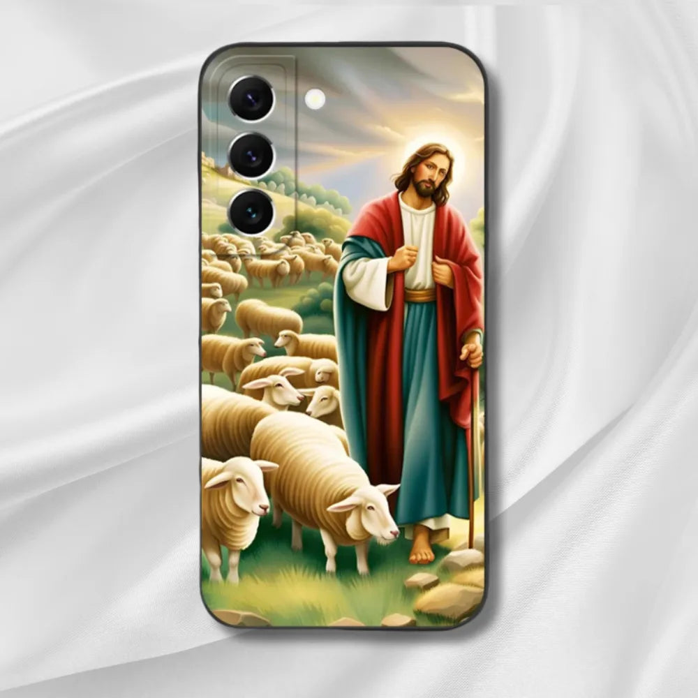Capa de Celular com Jesus para Samsung Galaxy A55, A35, A25, A15, A05, A05S, M54, M34, M14