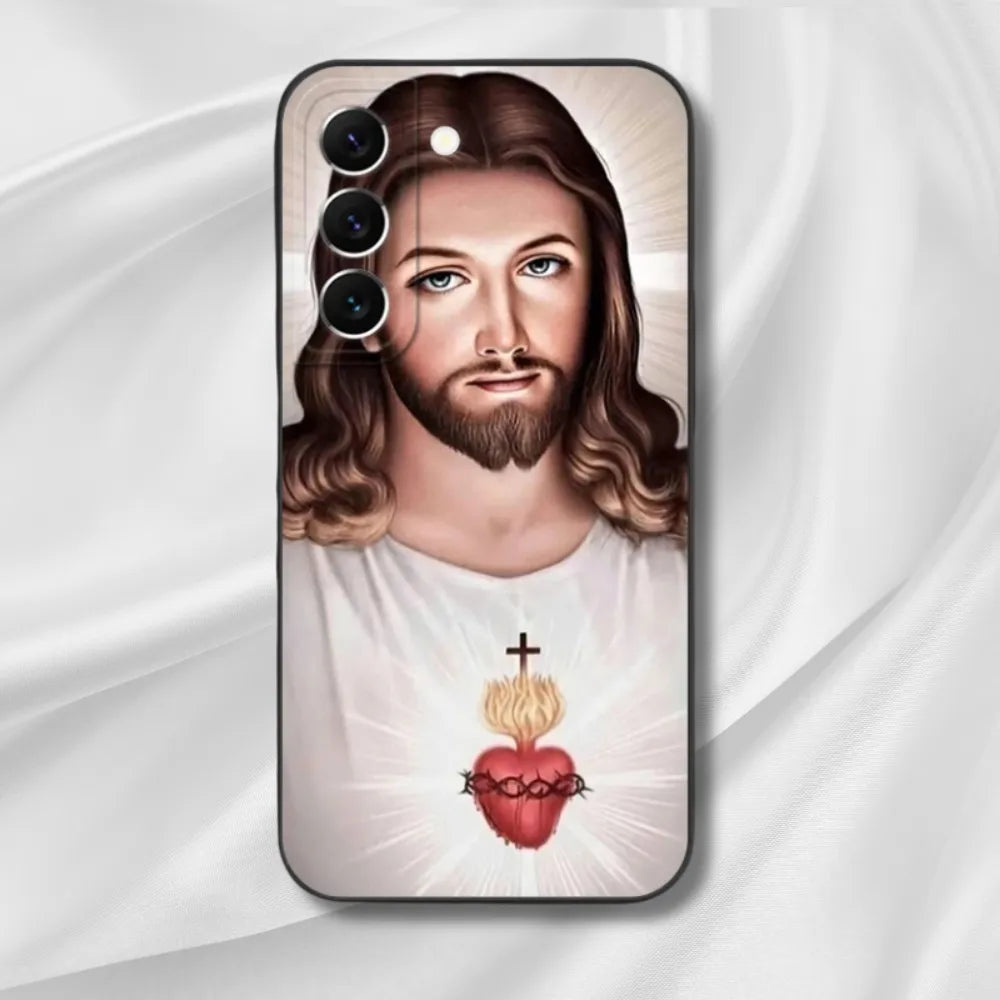 Capa de Celular com Jesus para Samsung Galaxy A55, A35, A25, A15, A05, A05S, M54, M34, M14