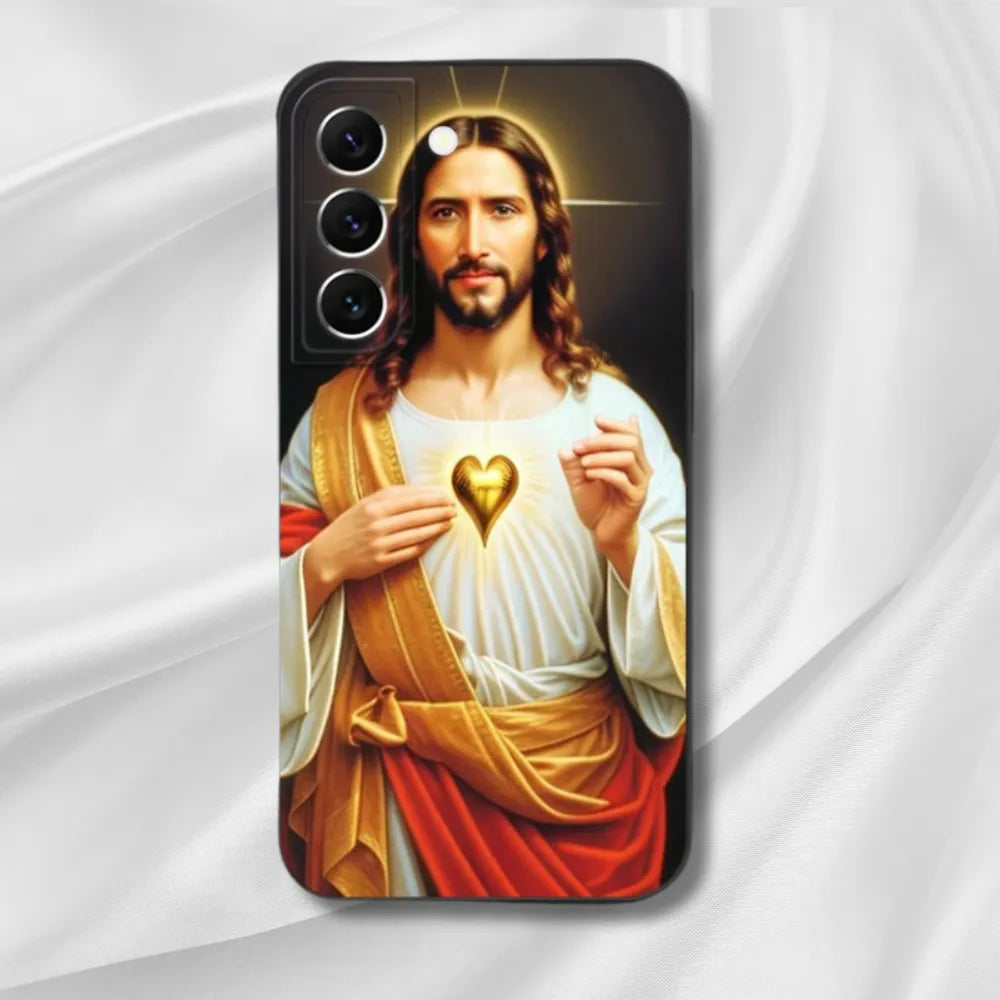 Capa de Celular com Jesus para Samsung Galaxy A55, A35, A25, A15, A05, A05S, M54, M34, M14