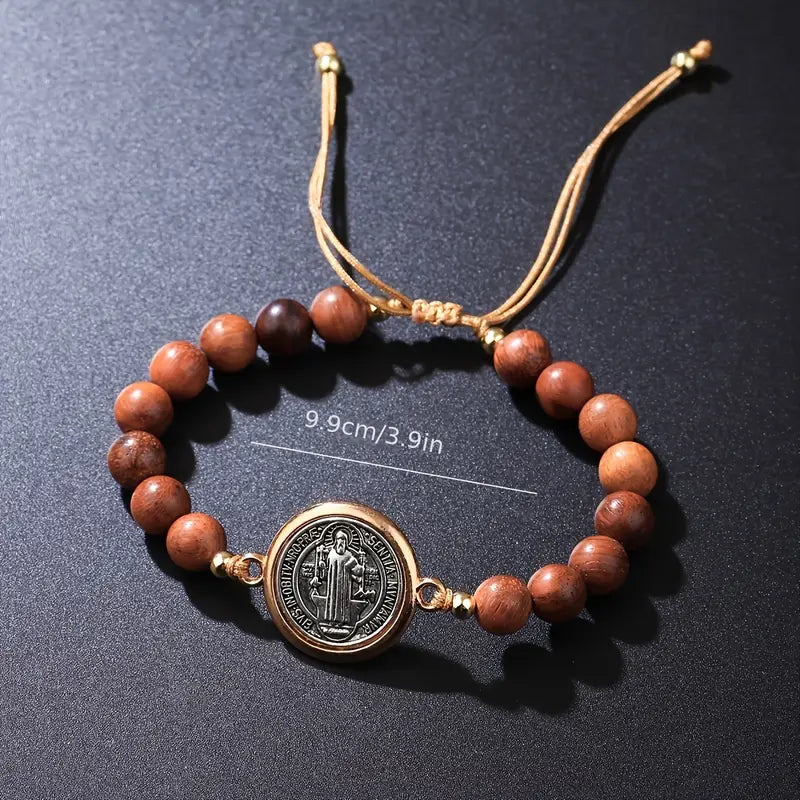 Pulseira Ajustável São Bento – Elegância e Sofisticação Inspiradas na Fé