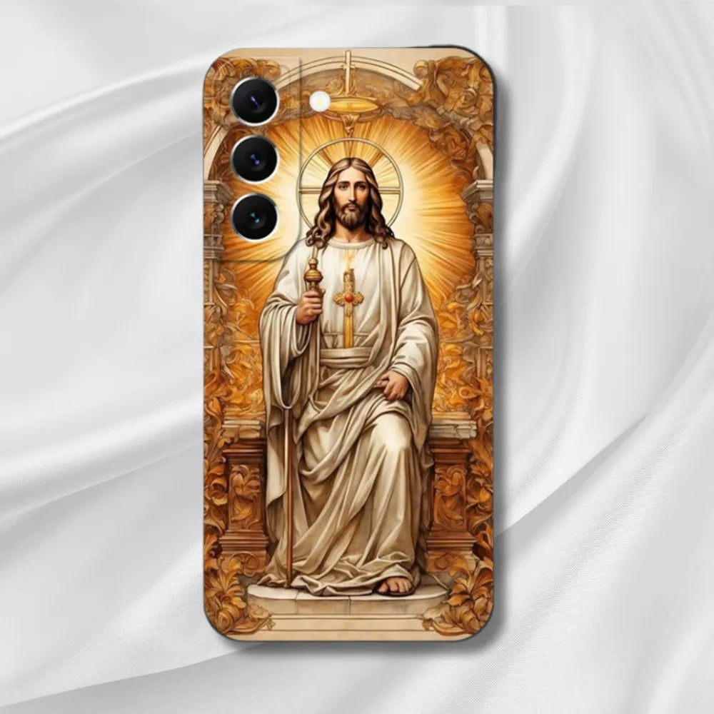 Capa de Celular com Jesus para Samsung Galaxy A55, A35, A25, A15, A05, A05S, M54, M34, M14