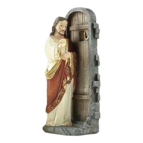 Handmade Pintado Ornamento de Resina, Jesus Bate à Porta, Jesus Figura, Cristão, Igreja, Casa, Presentes Religiosos, Transporte da gota