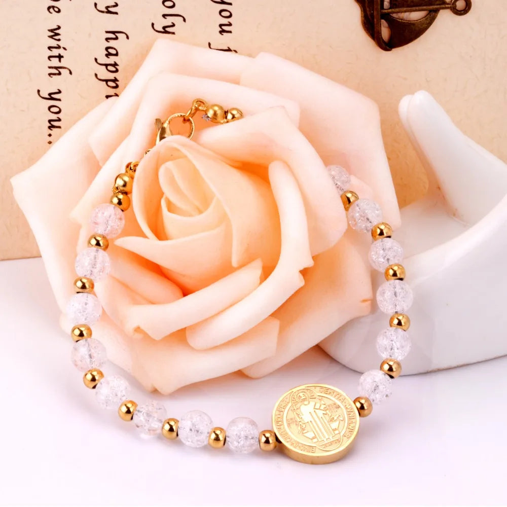 Pulseira Feminina São Bento com Cristais