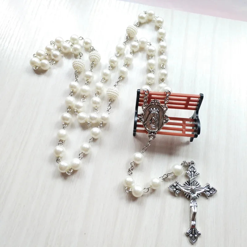 Colar Terço Imaculado Coração de Maria