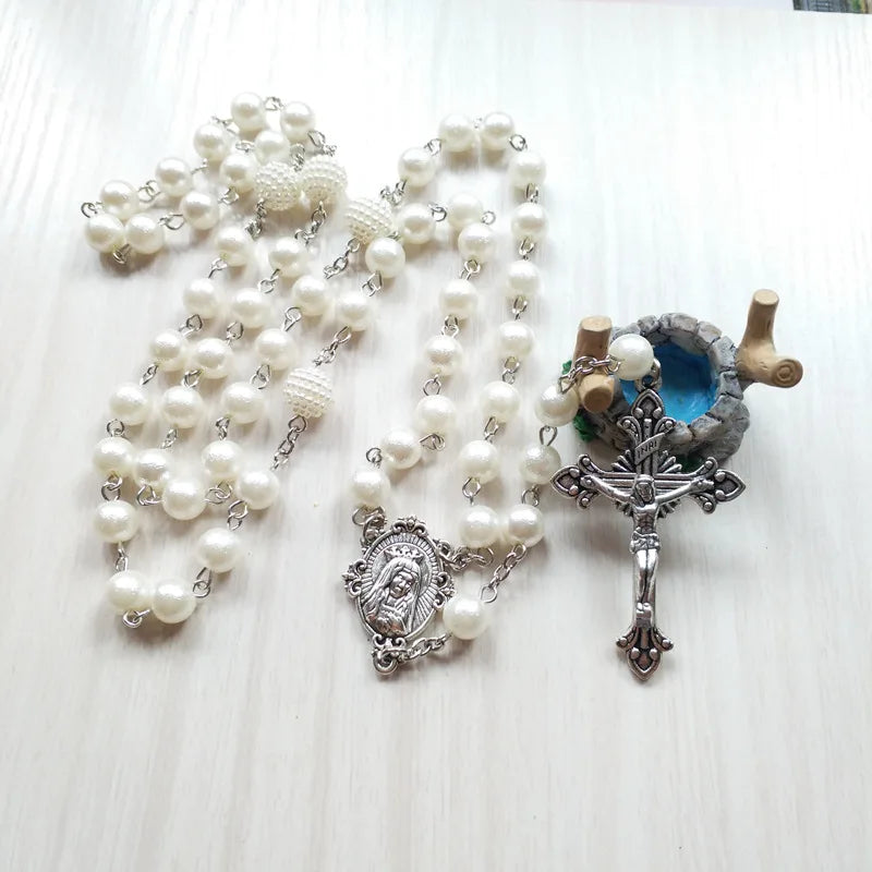 Colar Terço Imaculado Coração de Maria