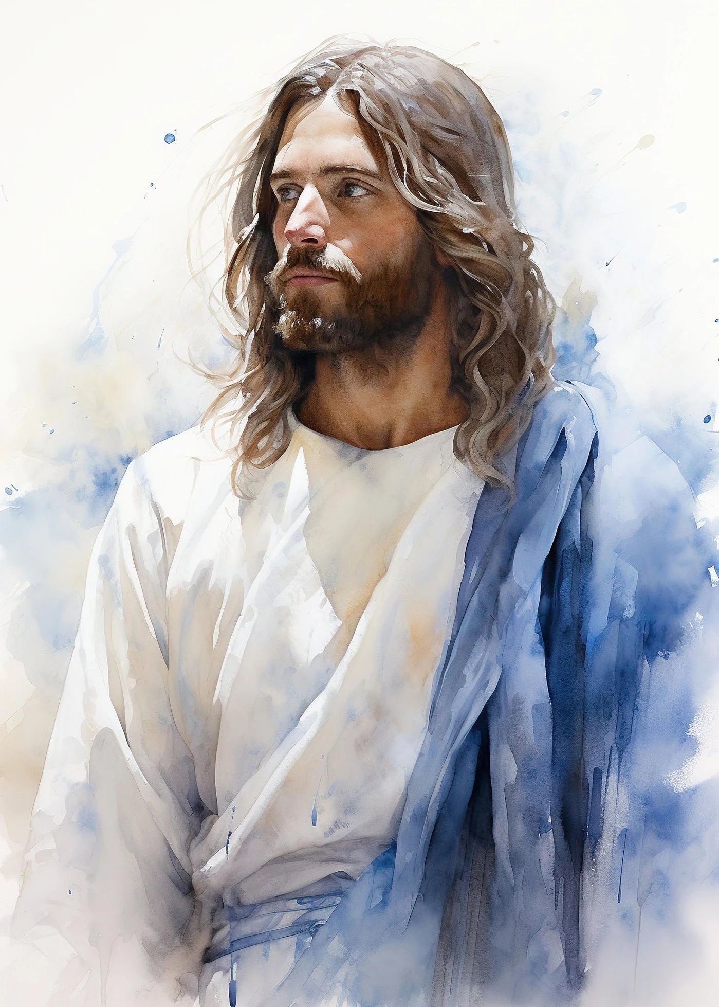 Pintura em Tela de Jesus Andando na Água
