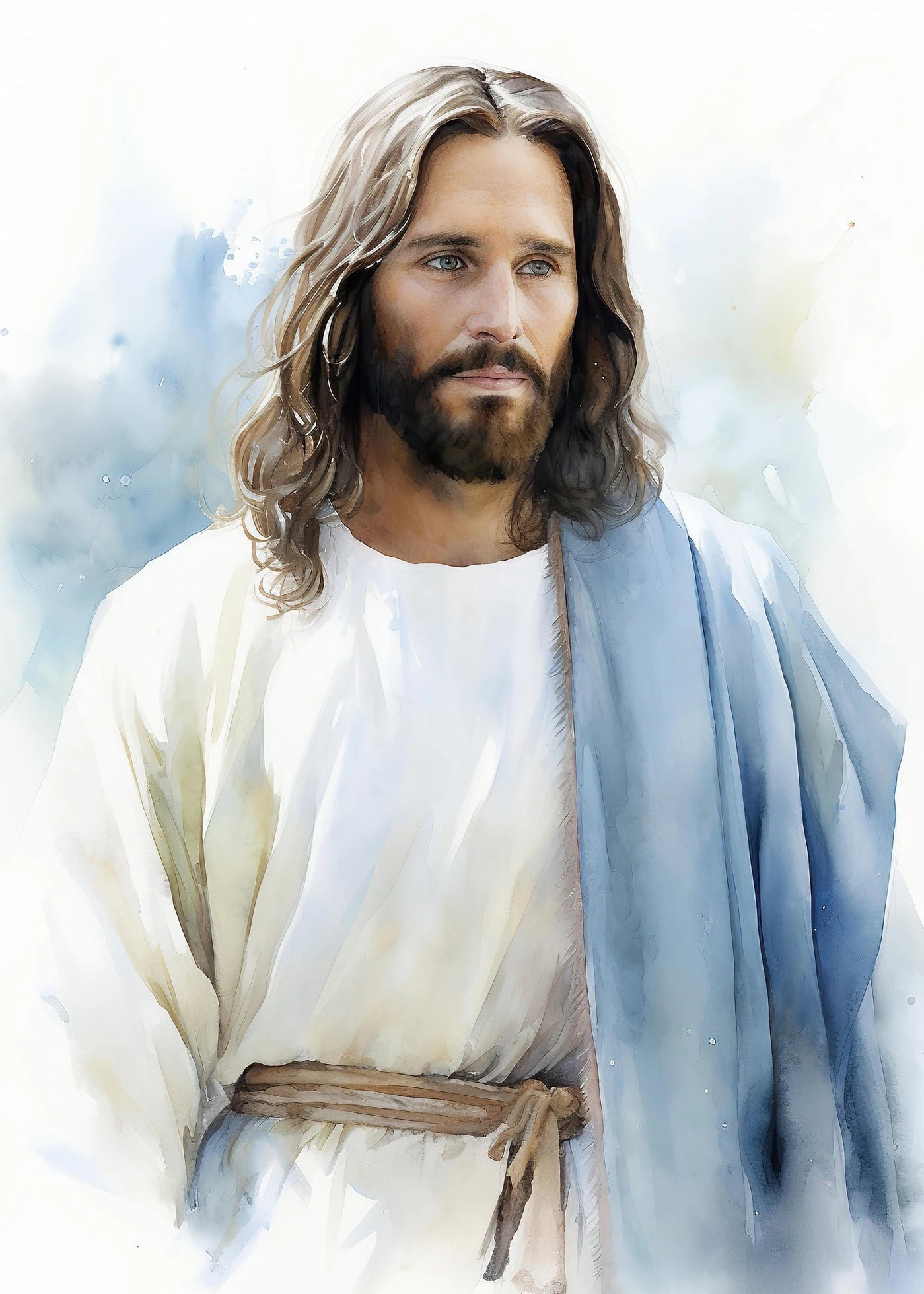 Pintura em Tela de Jesus Andando na Água