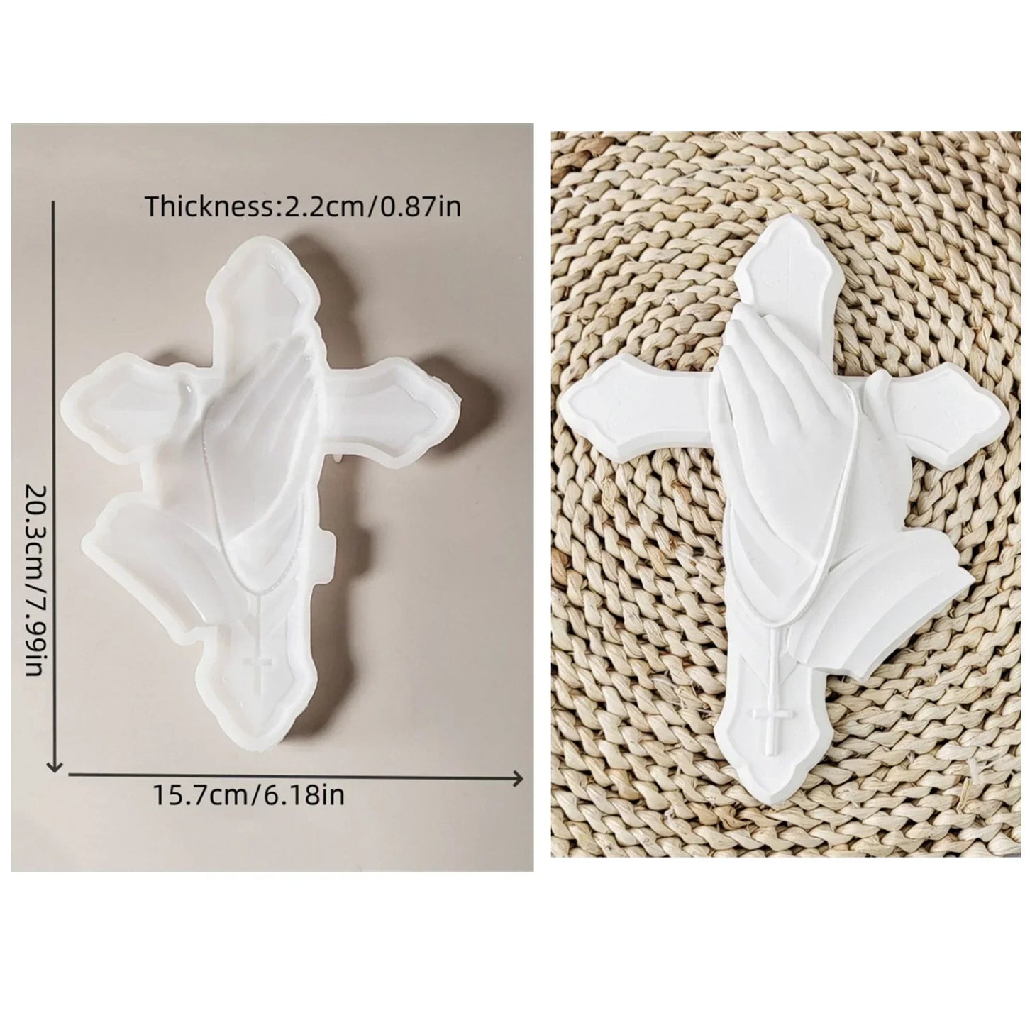 Molde de Silicone para Cruz de Jesus - Decoração Religiosa