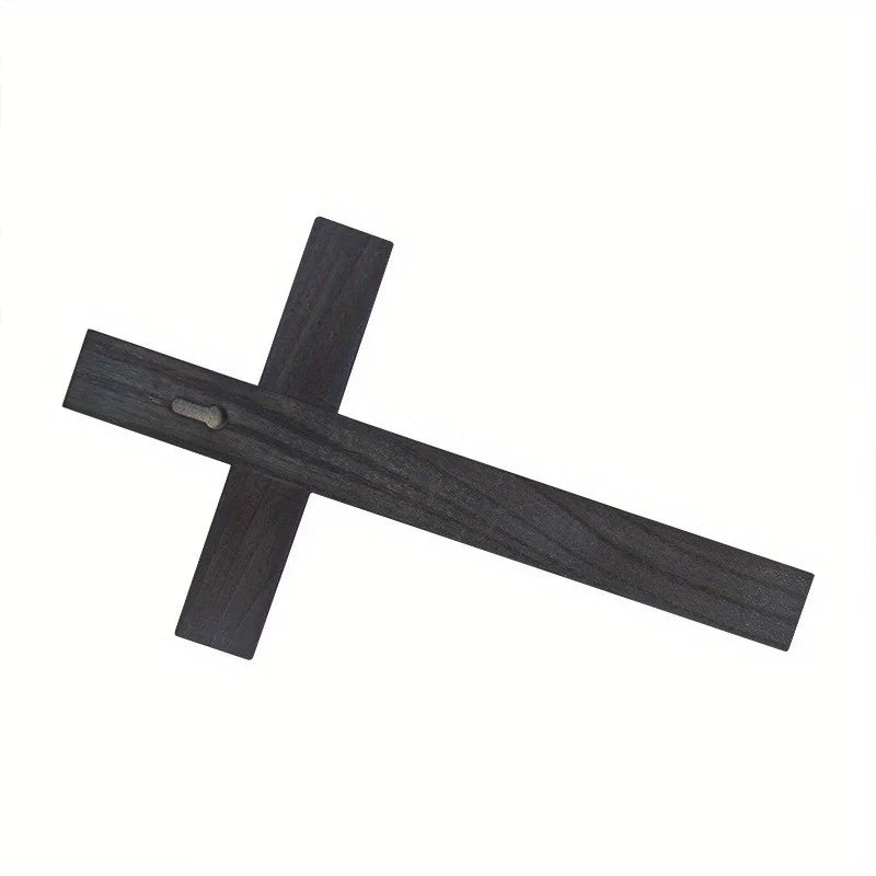 Enfeites pendurados crucifixo católico montado na parede cruzes de madeira festa meditação presentes de escritório artesanato sincero jesus cristo sólido