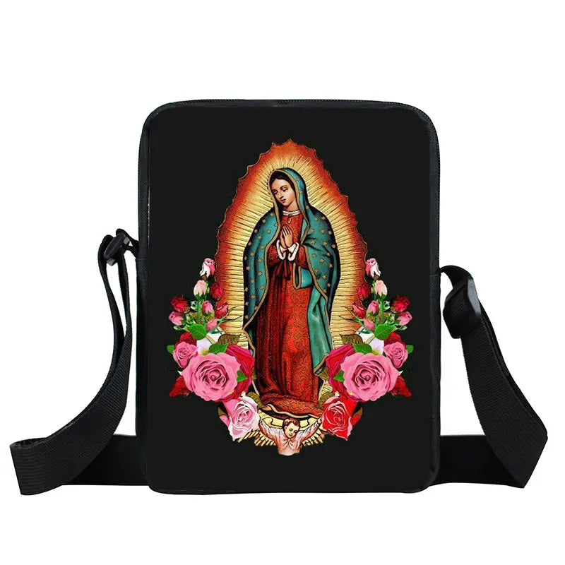 Bolsa Crossbody Cristã com Estampa Religiosa