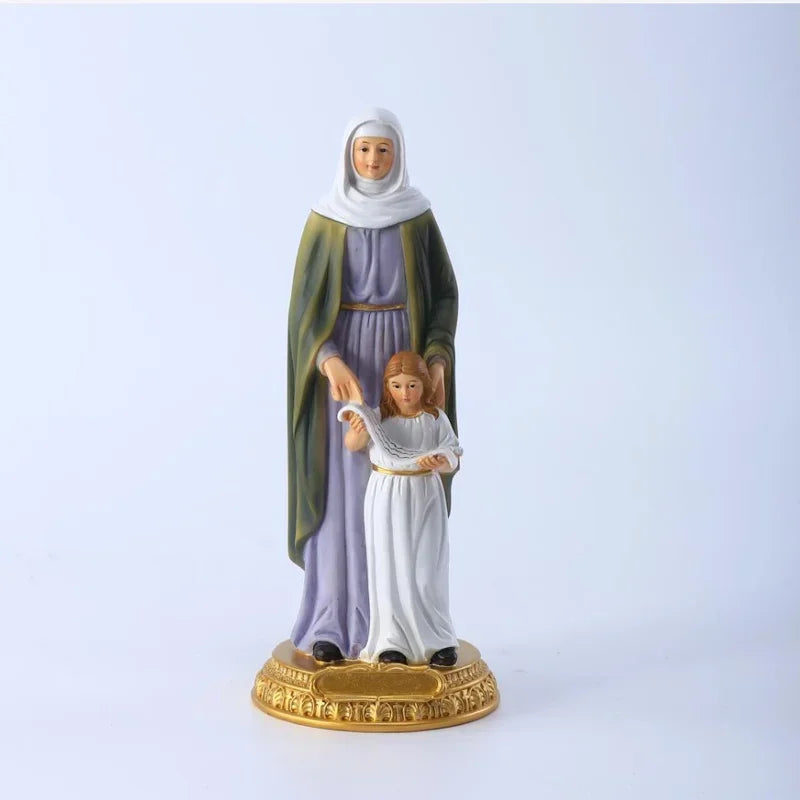 Imagem de Santa Ana com Maria - Arte Sacra em Resina