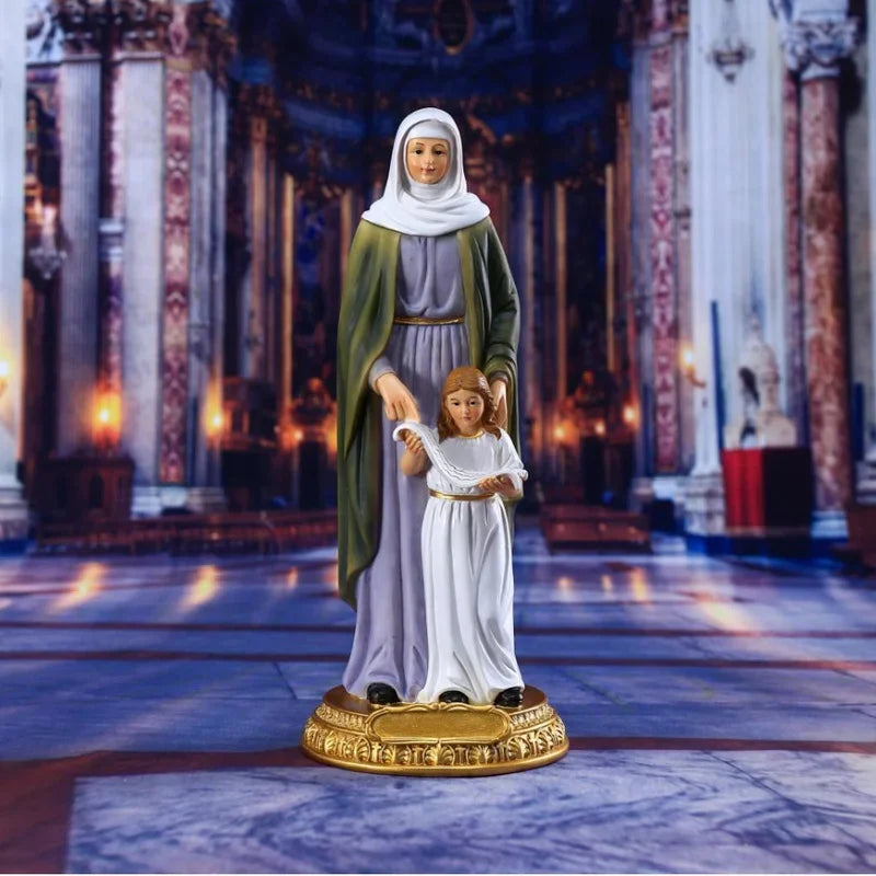 Imagem de Santa Ana com Maria - Arte Sacra em Resina