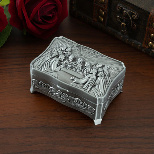 Caixa de Jóias Última Ceia - Artesanato Retro em Metal