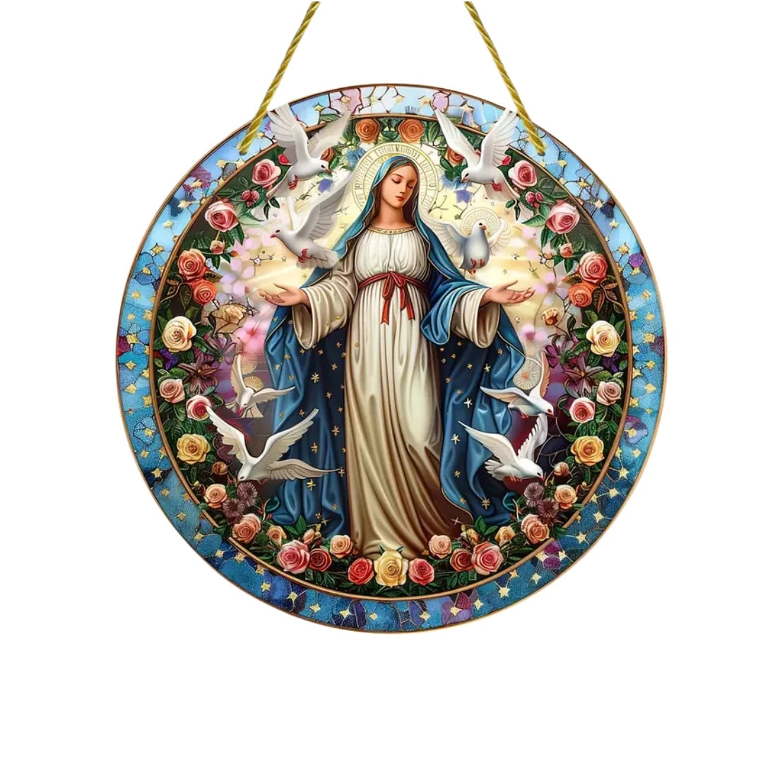 Apanhador de Sol Cristão Maria - Decoração Acrílica