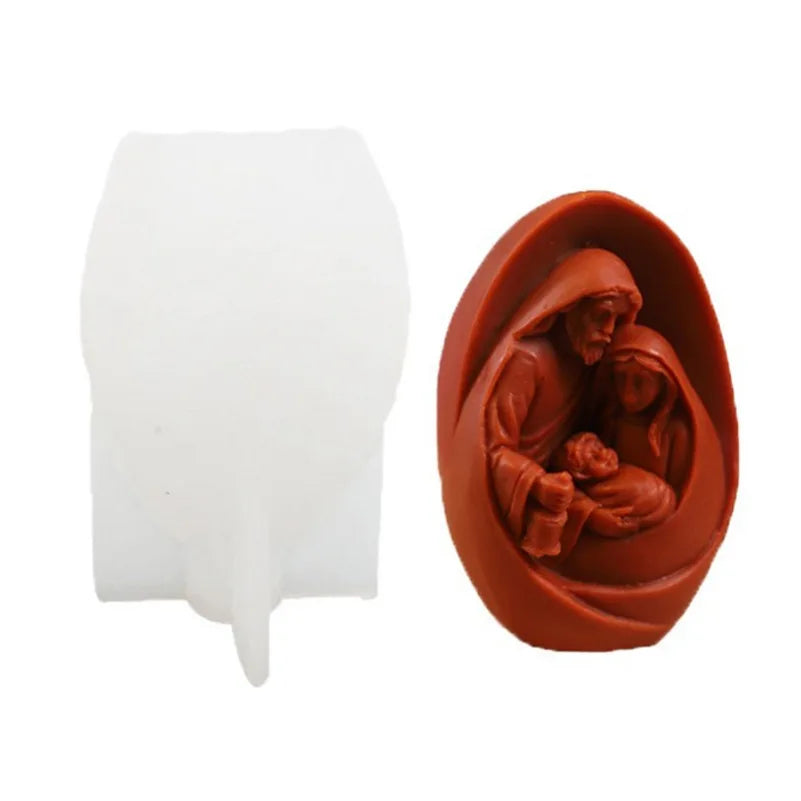 Molde de Silicone 3D Sagrada Família para Artesanato