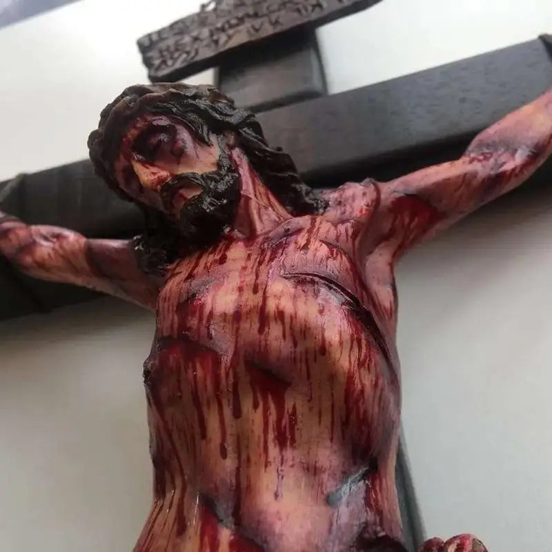 Resina Crucifix Jesus Cruz Estátua, Decoração do quarto de casa, Decoração da igreja