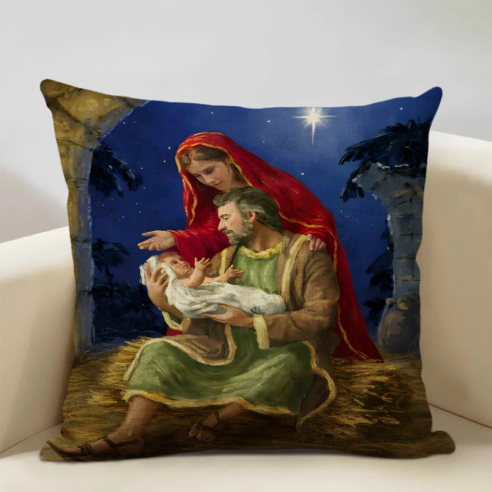 Capa de Almofada Decorativa Jesus 45x45cm