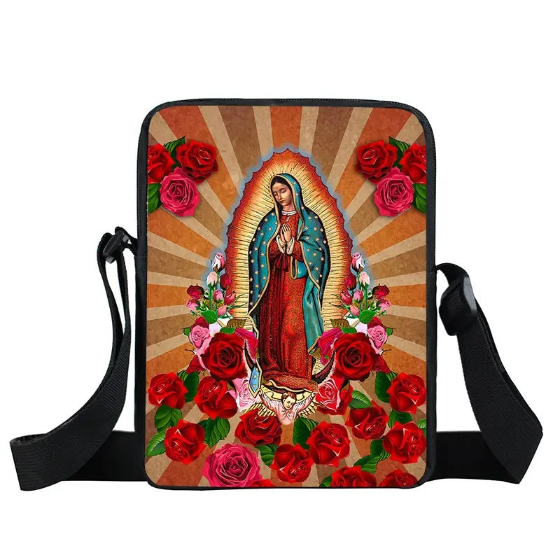 Bolsa Crossbody Cristã com Estampa Religiosa