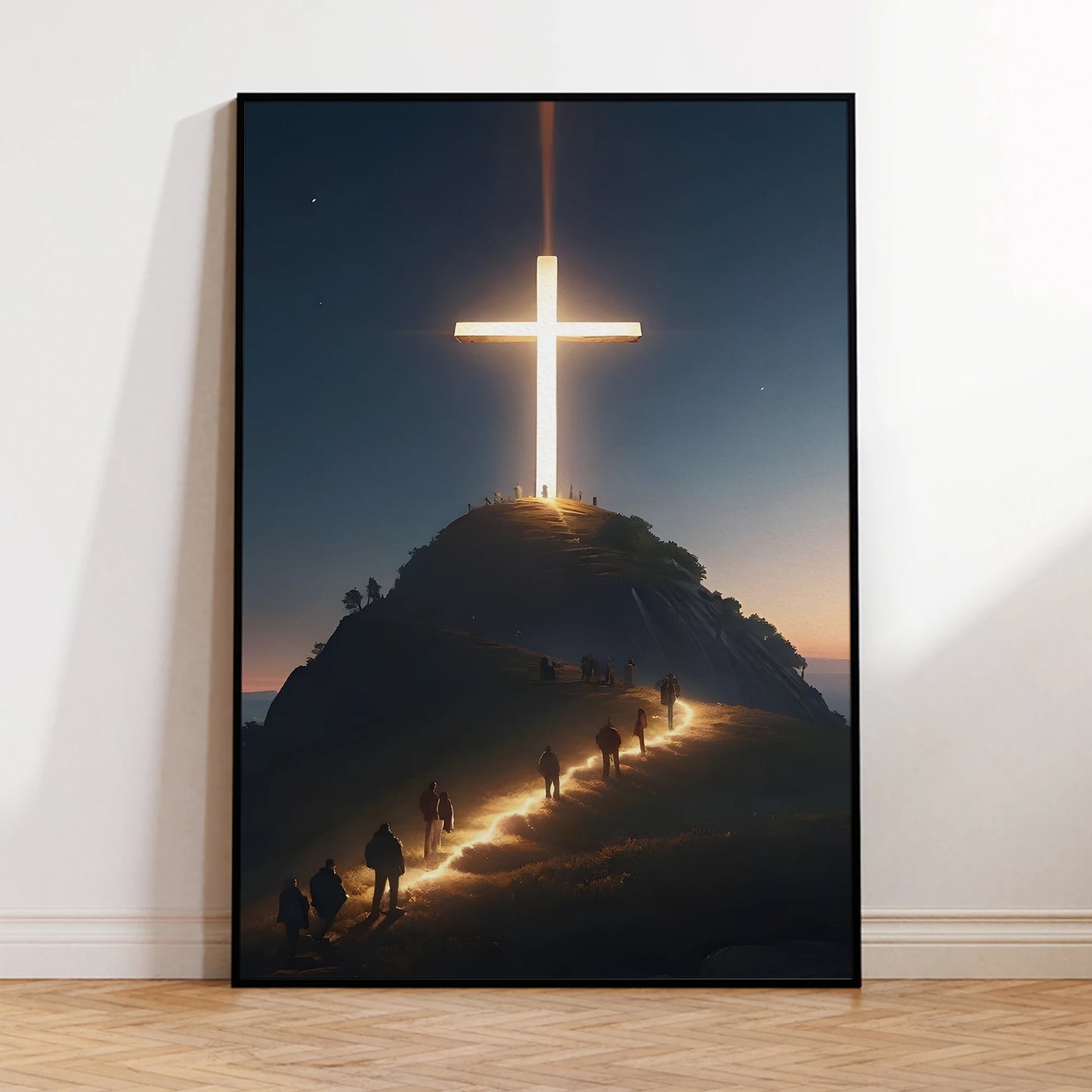 Arte em Tela A Cruz Sagrada Seja a Minha Luz