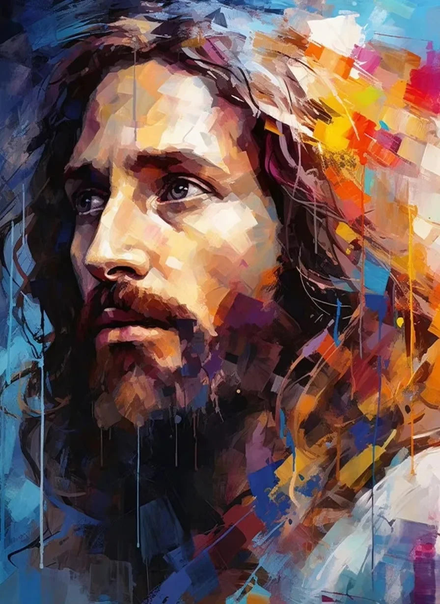 Preto e branco jesus fé cruz na colina cartaz impressão pintura em tela moderna religiosa arte da parede imagem para sala decoração casa