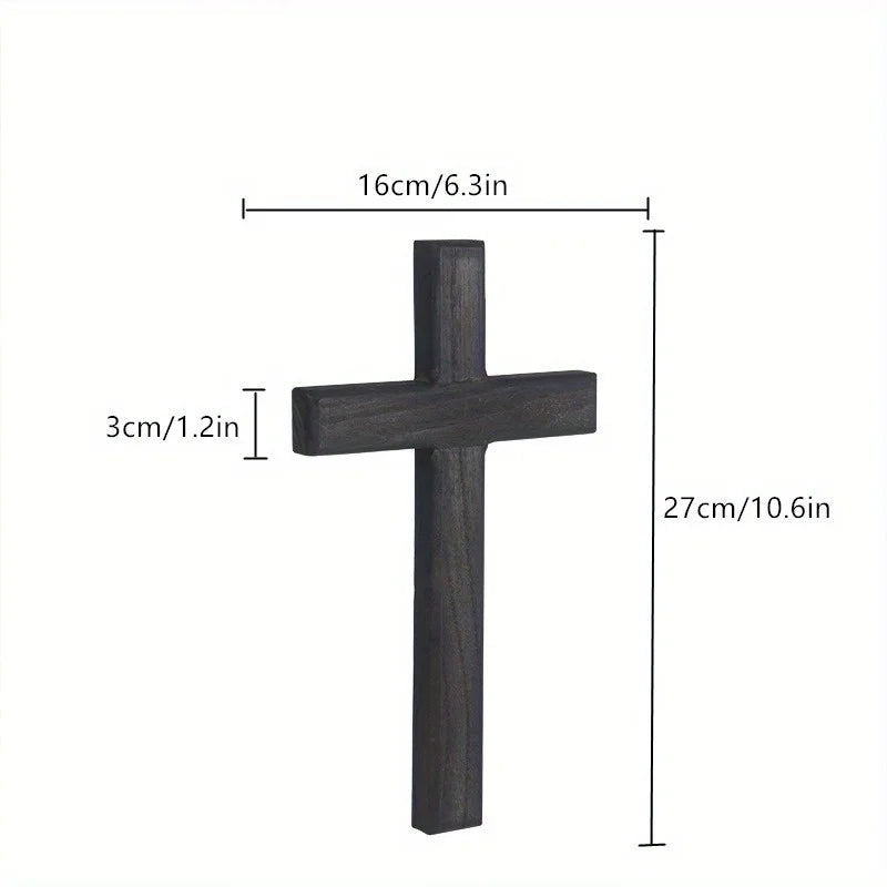 Enfeites pendurados crucifixo católico montado na parede cruzes de madeira festa meditação presentes de escritório artesanato sincero jesus cristo sólido