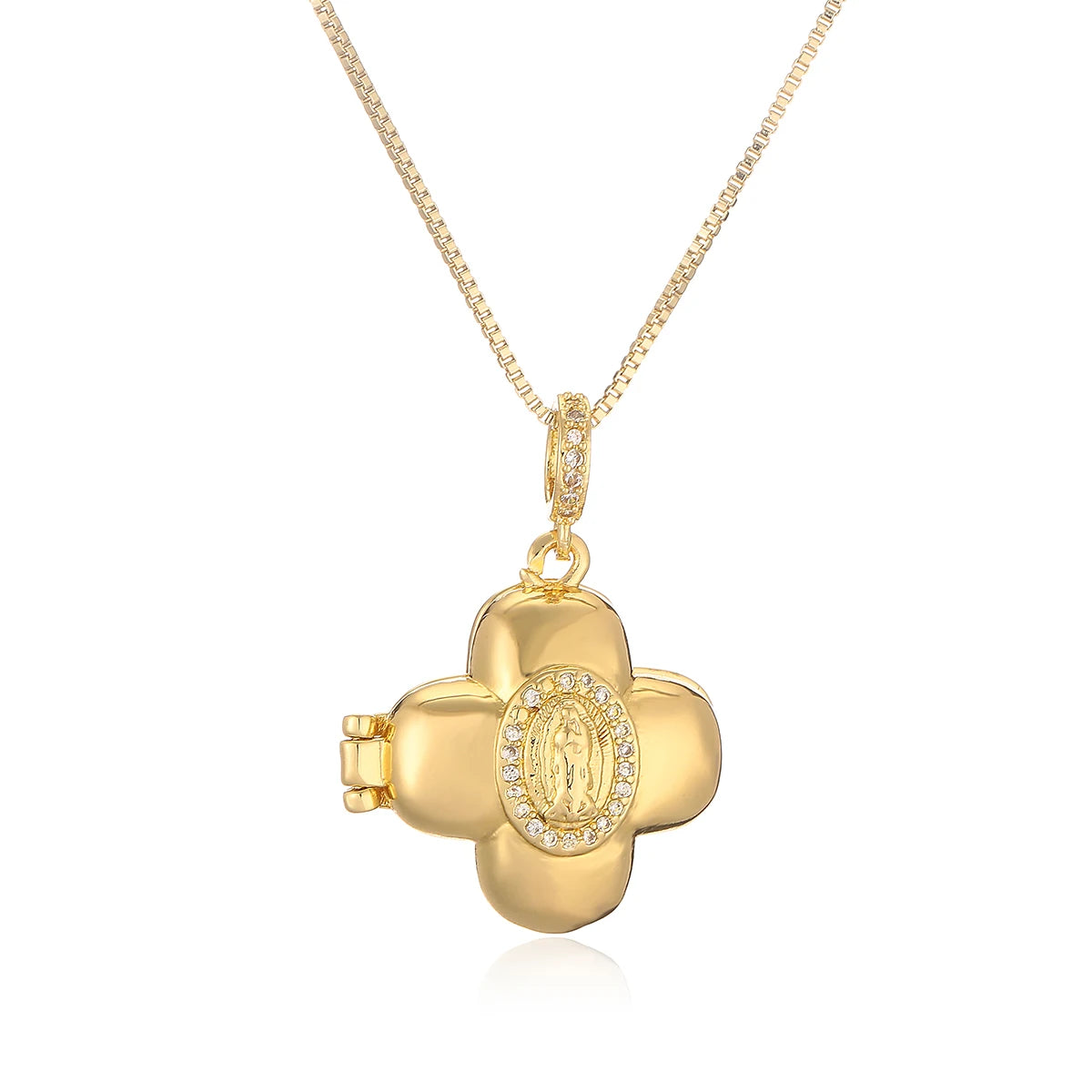 Colar Feminino com Pingente de Nossa Senhora - Elegância e Fé