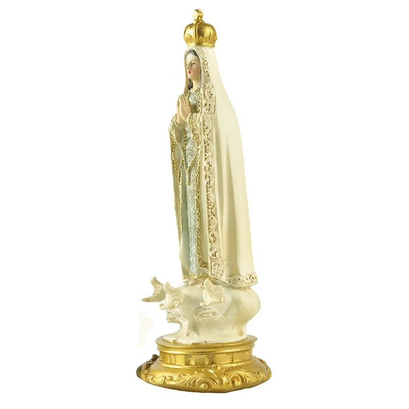 Imagem de Nossa Senhora de Fátima em Resina 20cm Base Redonda