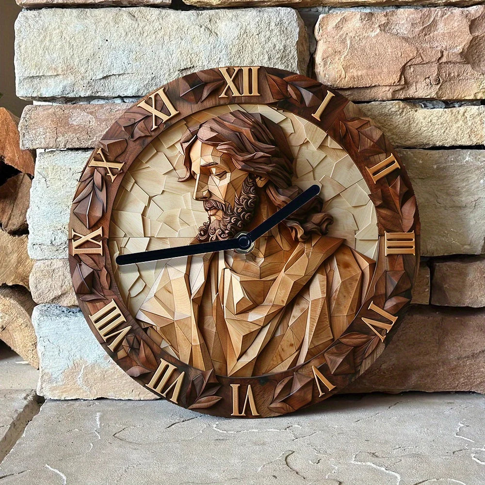 Relógio de Parede Silencioso Jesus - Decoração e Presente