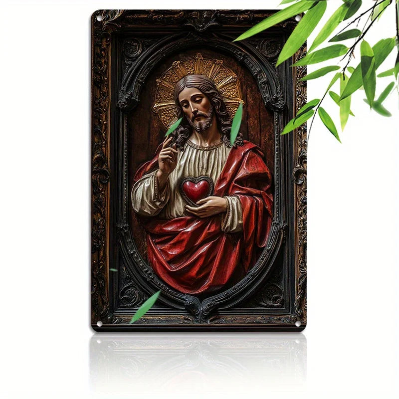 Placa Decorativa Sagrado Coração de Jesus