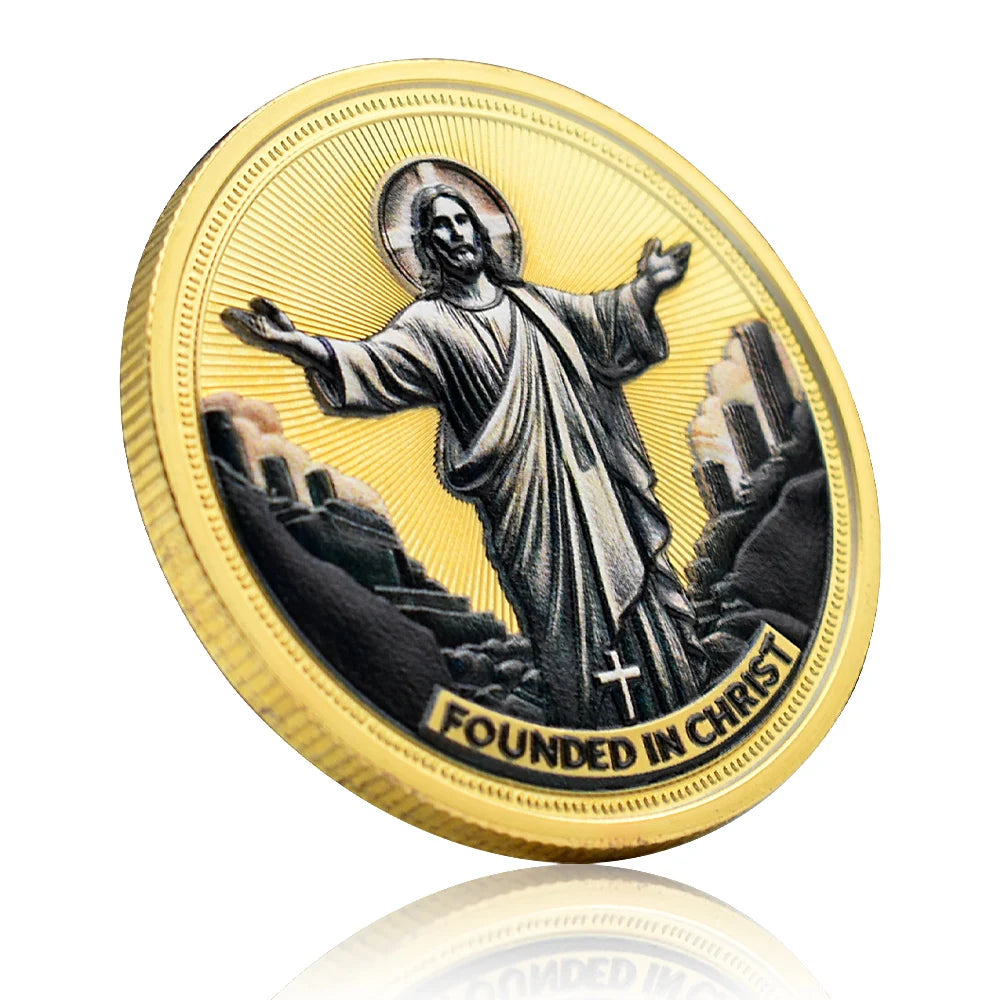 Moeda Comemorativa Cristã Tridimensional - Coleção Exclusiva