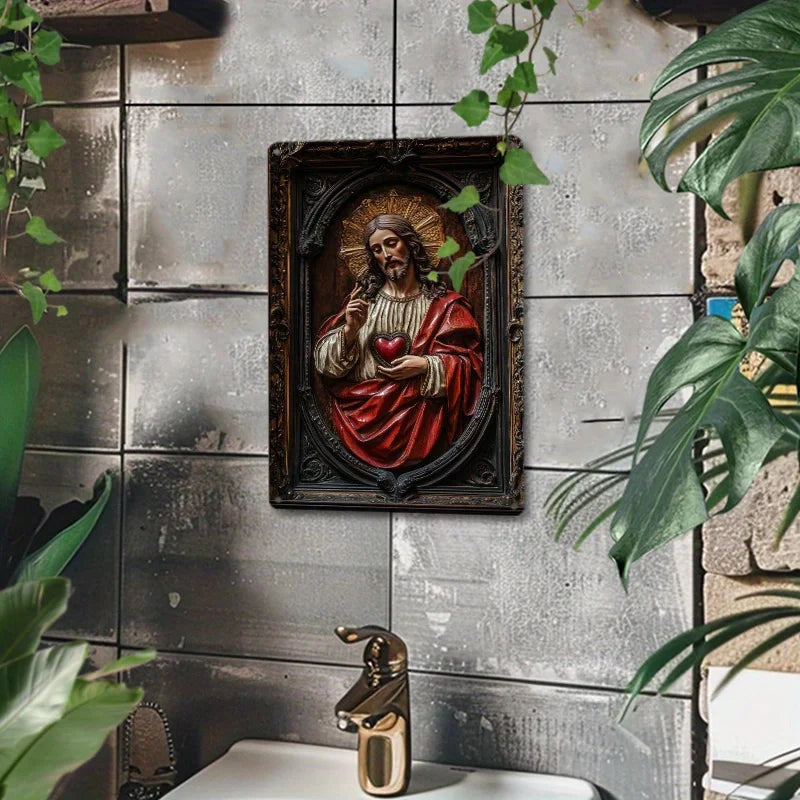 Placa Decorativa Sagrado Coração de Jesus