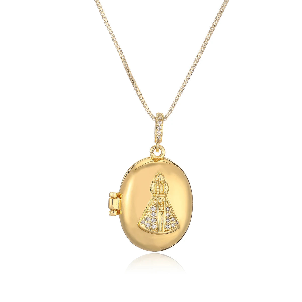 Colar Feminino com Pingente de Nossa Senhora - Elegância e Fé