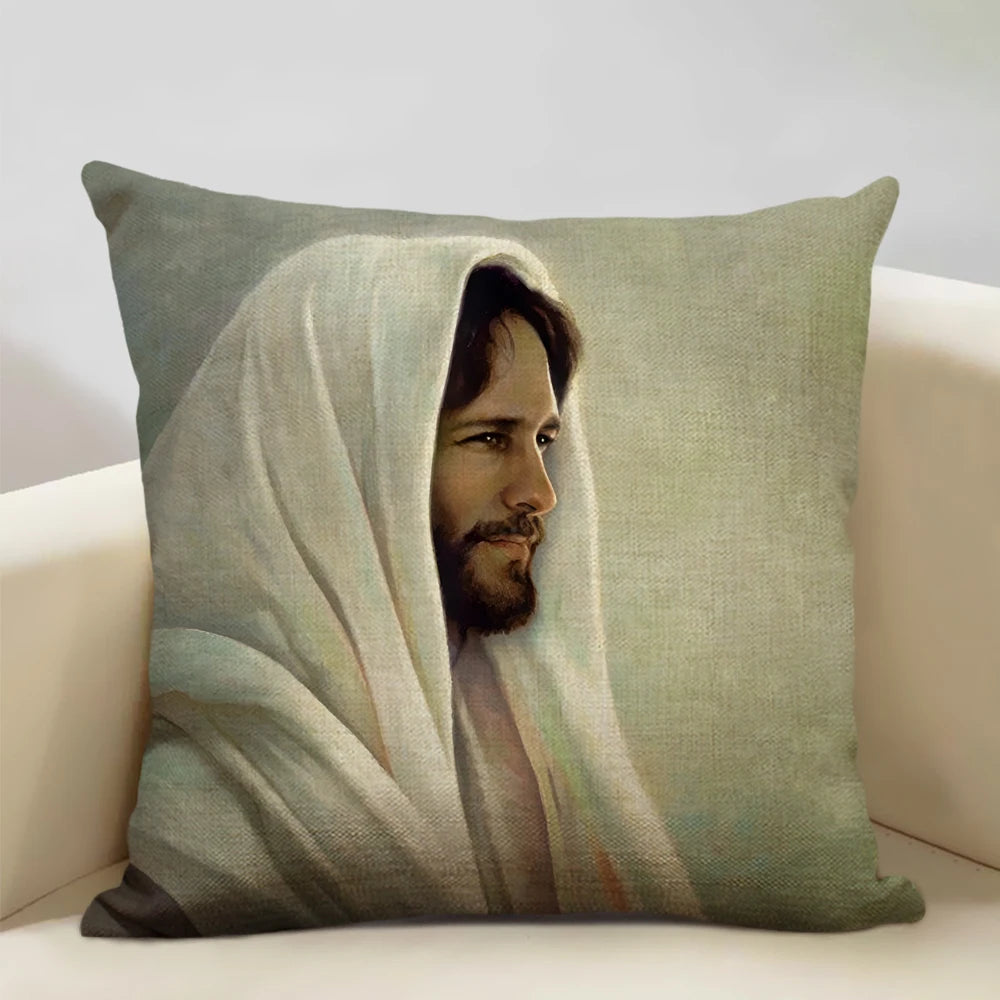 Capa de Almofada Decorativa Jesus 45x45cm