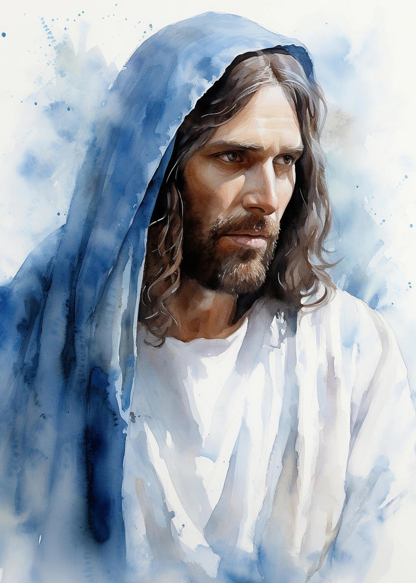 Pintura em Tela de Jesus Andando na Água