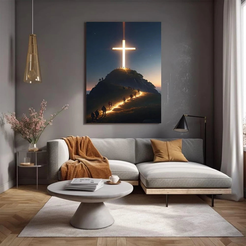 Arte em Tela A Cruz Sagrada Seja a Minha Luz