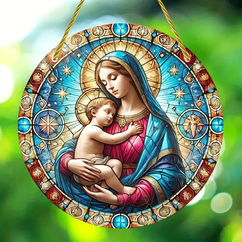 Apanhador de Sol Cristão Maria - Decoração Acrílica