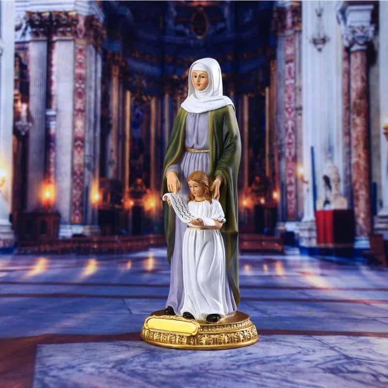 Imagem de Santa Ana com Maria - Arte Sacra em Resina