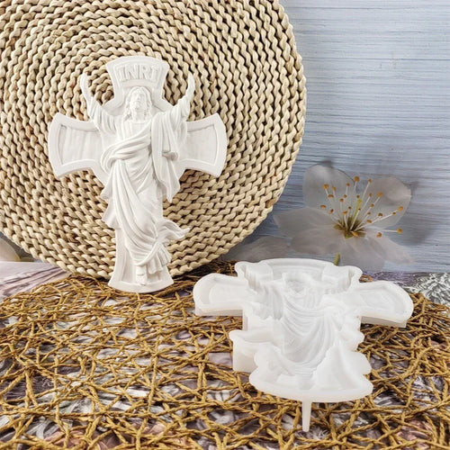 Molde de Silicone para Cruz de Jesus - Decoração Religiosa