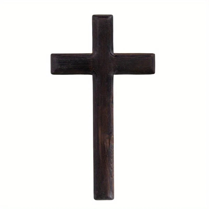 Enfeites pendurados crucifixo católico montado na parede cruzes de madeira festa meditação presentes de escritório artesanato sincero jesus cristo sólido