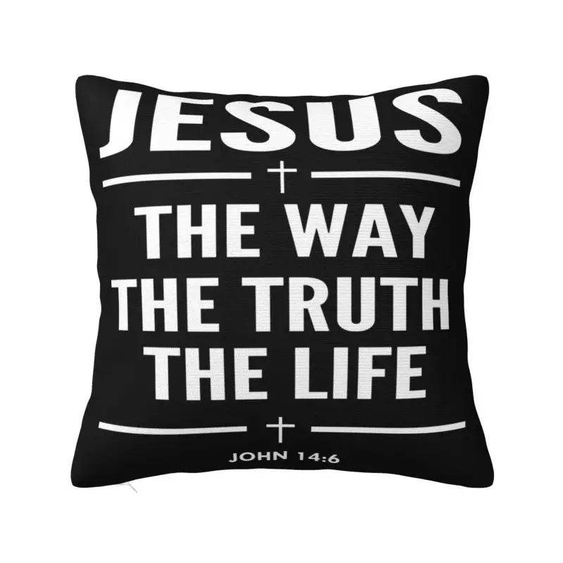 Capa de Almofada Religiosa - Jesus é o Caminho