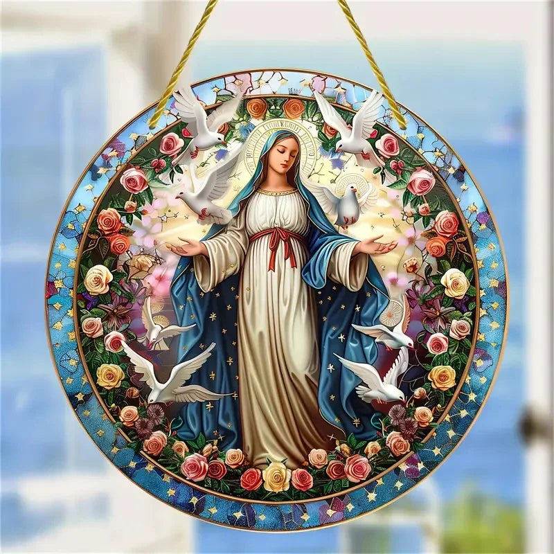 Apanhador de Sol Cristão Maria - Decoração Acrílica