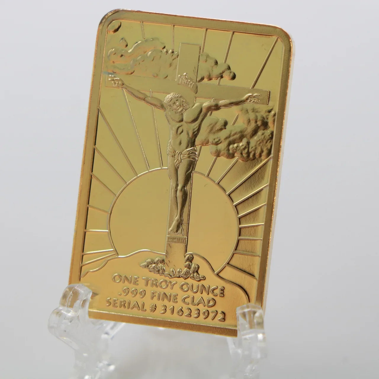 Barra Comemorativa Cristã Folheada a Ouro - Última Ceia