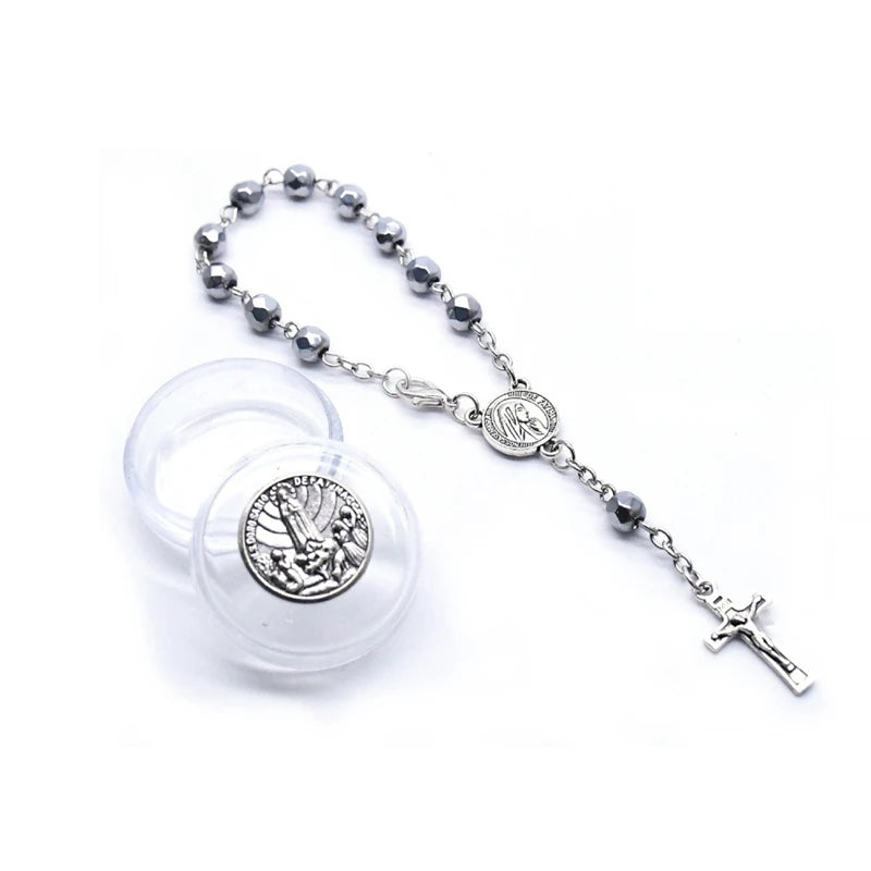 Pulseira Dezena Terço Nossa Senhora de Fátima com Caixa