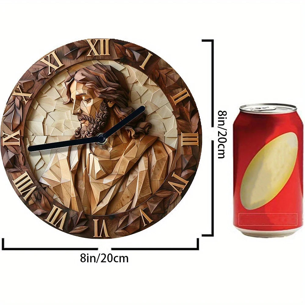 Relógio de Parede Silencioso Jesus - Decoração e Presente